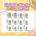 thumbnail image 3 of RAGUPEL 24Pcs Press on Nails for Kids,Black Cat Footprints Kids Press on Nails,Comfortable to Wear Without Damaging Nails Fake Nails for Kids,Style3, 3 of 6