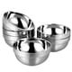 thumbnail image 2 of Bestonzon 6pcs Cuencos de doble capa de acero inoxidable Cuencos de acero inoxidable Anti-Scald Rice Bowls Home Food Bowls (13 cm), 2 of 5
