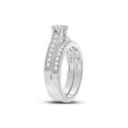 thumbnail image 4 of 14kt White Gold Round Diamond Bridal Wedding Ring Band Set 3/4 Cttw, 4 of 4