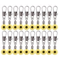 thumbnail image 1 of Giratorio De Pesca 20 piezas pesca flotador rodante línea giratoria gancho vástago Clip conector amarillo Ehuebsd  Para Estrenar, 1 of 8