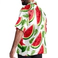 thumbnail image 3 of Watermelon Men's Casual Printed Button Down Short Sleeve Summer Beach Shirt, Unisex, 3 of 6