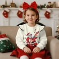 thumbnail image 3 of DISNIMO Toddler Christmas Sweatshirt Girls Santa Claus Printed Pullover Tops Crewneck T-Shirts Long Sleeve Sweatshirt for Toddler Girls 1-2 Years, 3 of 7