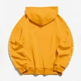 thumbnail image 4 of Cotton-Blend Hoodie Unisex Rose Letter Print Hooded Pullover Kangaroo Pocket Sweatshirt Womens Tops Fall Fashion 2023 Yellow, 4 of 4