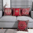 thumbnail image 4 of Dww-Juego de 4 piezas, alfombra persa turca con flores rojas vintage, funda de cojín de lino, funda de cojín para el hogar, funda de almohada geométrica persa Kilim, decoración del hogar, 4 piezas, 4 of 5