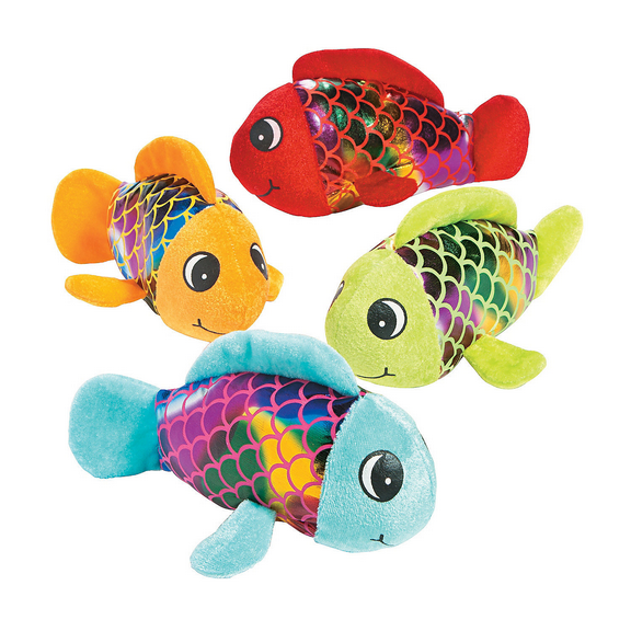 Shiny Plush Fish - Party Favors - 12 Pieces