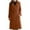 *Brown, variant on ClodeEU Women's Wool Blend Overcoat With Belt,Mid Length Notched Lapel Coat ,Elegant Fall Winter Long Overcoat With Pockets Black,Womens Plus XXL