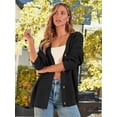 thumbnail image 3 of Women's Cardigan, New Cardigan Large Button Fashion Top, 3 of 5