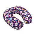 thumbnail image 2 of KLL Skull colorful mushroom rainbow Pattern Memory Foam Cervical Neck Pillow Versatile U-Shaped Pillows for Home/Office/Camping/Travelling/Soft Washable Cover, 2 of 8