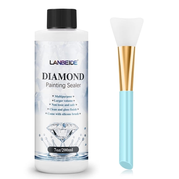 Sellador de pintura con forma de diamante LANBEIDE, 200 ml, con brocha de silicona