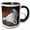 Black/White, variant on 3drose, White Arctic Wolf, Howling 1, 11oz Mug