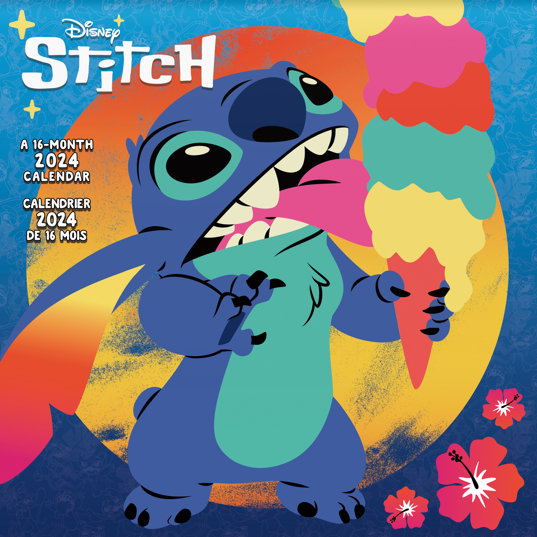 Trends International 2024 Disney Lilo & Stitch Mini Wall Calendar & Push Pins & Push Pins