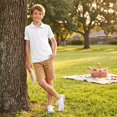 thumbnail image 5 of Boys Short Sleeve Polo Shirt Kids Collared School Uniform Top Button Placket Classic Fit Summer Polo, 5 of 6