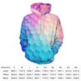 thumbnail image 2 of Gradient Mermaid Scales Print Men's Women Vintage 3D Hooded Sweatshirt - All-Season Loose Fit Streetwear, 2 of 6