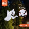 thumbnail image 2 of FT Halloween Inflatable Scary Ghost Outdoor Decoration Inflatable Window Breaker Decoration with Rotating Purple LEDs Blow Up Ghost Halloween Window Decor for Party Garden Yard Deco, 2 of 9