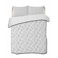 thumbnail image 2 of Quilts Twin XL Size, Gray Spring Floral Soft Comforter Bedding Set for Bed, Summer Botanical Watercolor Lightweight Quilted Bedspread with Pillow Cover(2 Pieces) for All Season, 68x98 Inch, 2 of 6