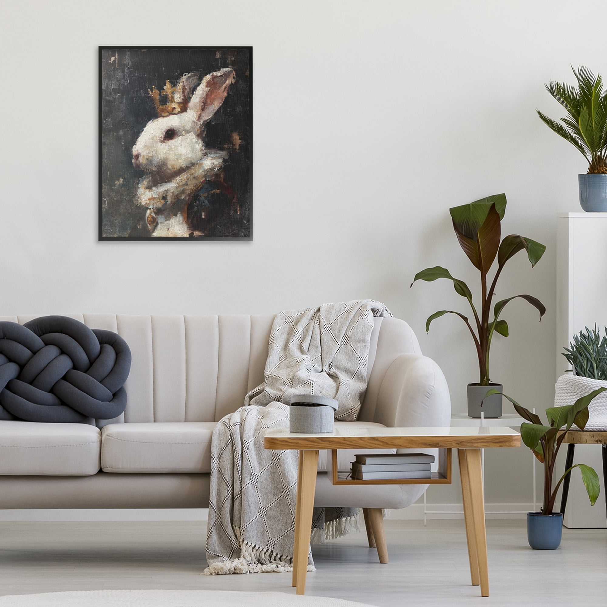 Stupell Industries Regal Monarch Rabbit Black Framed Giclee Art, design by Svetlana Aleynikova