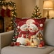 thumbnail image 1 of Fundas de almohada navideñas de 45x45 cm (17,7x17,7 pulgadas), fundas decorativas con tela suave y cremallera oculta para decoración del hogar. Funda de almohada de algodón., 1 of 6