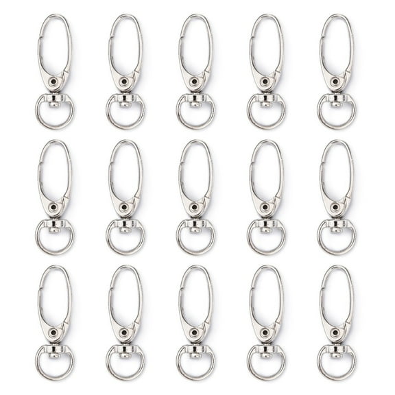 20 pc Iron Swivel Snap Hooks Clasps Jewelry Findings Platinum 37x13.5mm Hole: 10x5mm