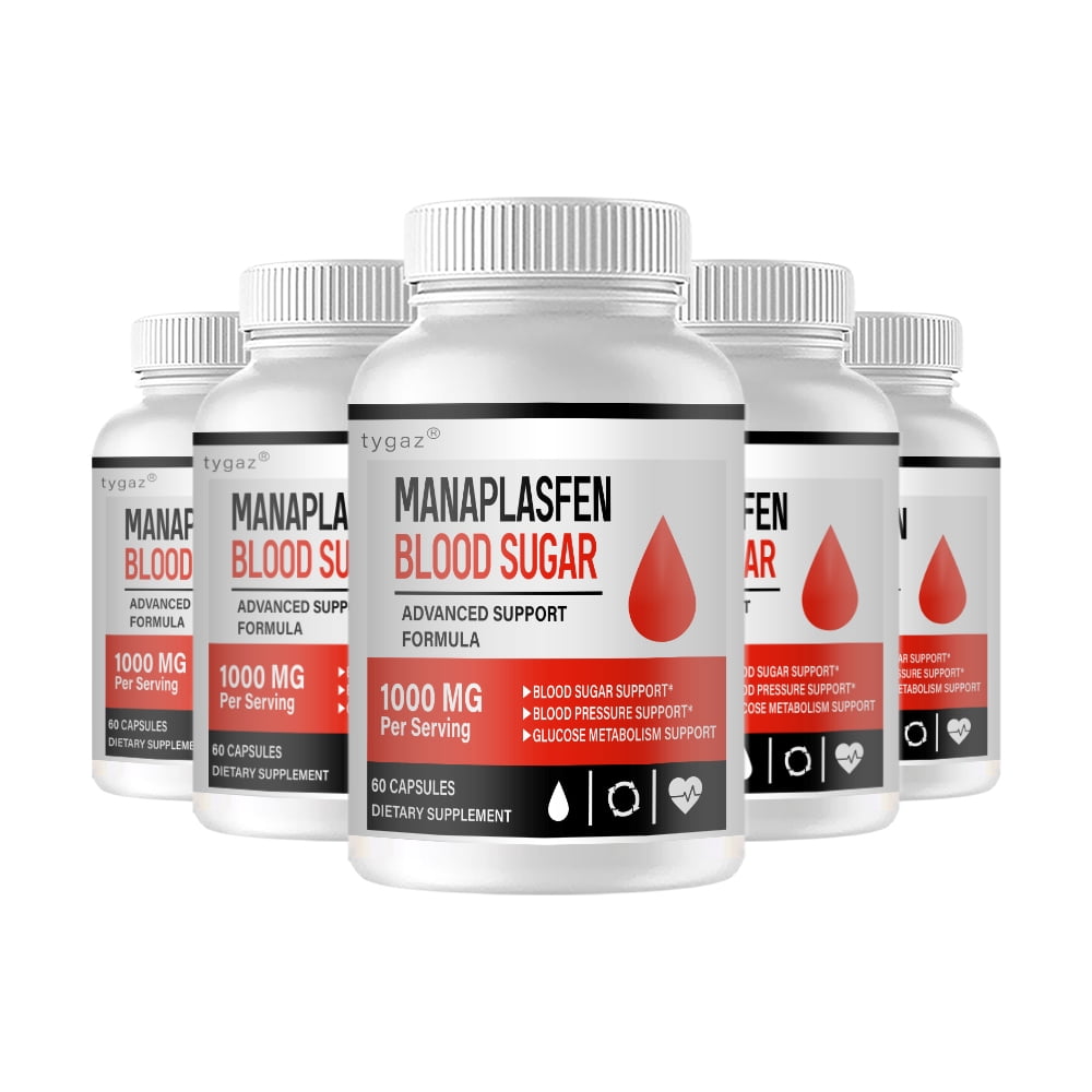 (5 Pack) Manaplasfen Manaplasfen Blood Sugar Support Formula