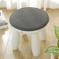 Round Wood Stool, Ergonomic Seat, Thick Cushion, Modern Design, Home Office, Living Room Use, Comfortable Back Support, Solid Wood Frame TOPLIU