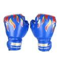 thumbnail image 2 of PU hand protector 1 pair of children boxing gloves with fire pattern printing built-in sponge, 2 of 13