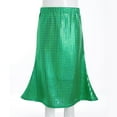 thumbnail image 5 of Cethrio Girls Dance Skirts, Elastic Waist Party A-line Fashion Midi Skirts Green Size 12-13T, 5 of 5