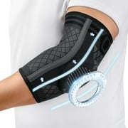 CAMBIVO Elbow Brace for Tennis Elbow and Tendonitis with Gel Pad and Dual Stabilizers, Compression Elbow Sleeves for Women and Men, S