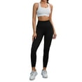 thumbnail image 2 of INSPIRE CHIC Women's High Waisted Leggings Tummy Control Cycling Running Workout Pants S Black, 2 of 5