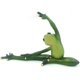 thumbnail image 1 of Creative Craft resina rana figura estatua decoración, divertido ritmo personalizado rana yoga rana verde mascota ornamento colección hogar al aire libre oficina decoración (doblar lateralmente), 1 of 5