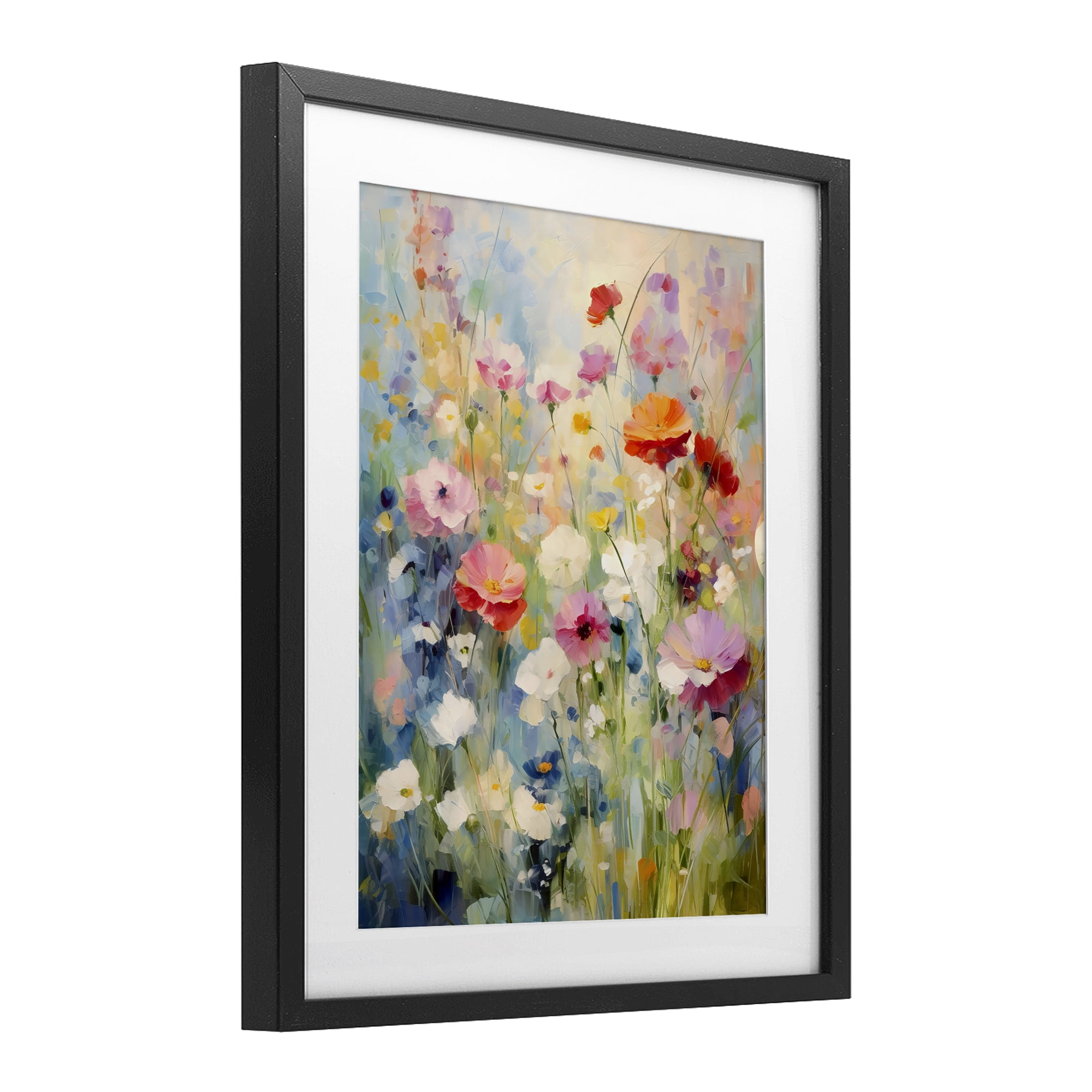 Stupell Industries Wildflower Breeze Impression Black Framed Print Under Glass, design by Creative Studio