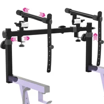Liquid Stands 2 Tier Keyboard Stand Attachment with Straps and Adjustable Arms - Electric Digital Piano Stand for 54 - 88 Key Keyboards & Synths, Two Tier Keyboard Stand for Square Tube Z Stands