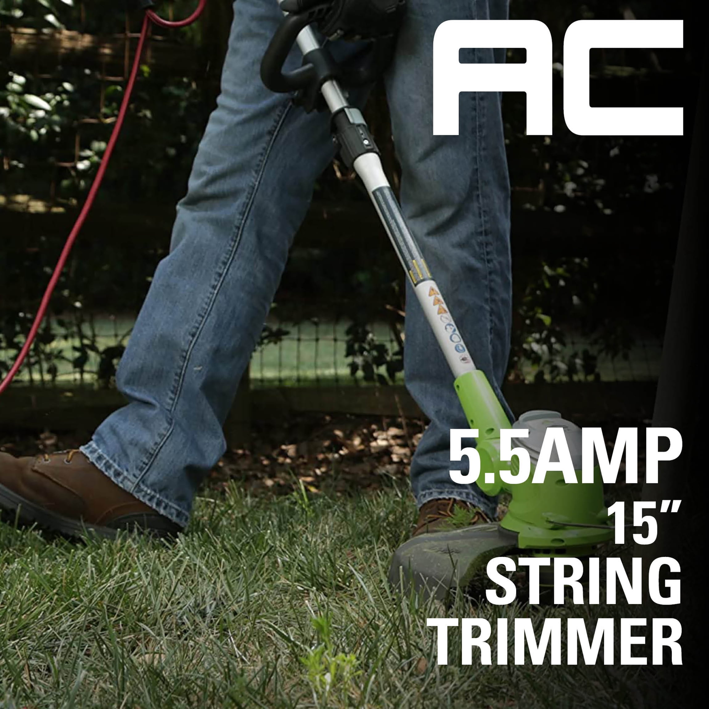 Greenworks 5.5 Amp 15 in Corded Electric String Trimmer 21272