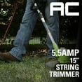 Greenworks 15 in 5.5 Amp Corded Electric String Trimmer Edger, Yard