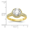 thumbnail image 5 of Solid 10k Yellow Gold CZ Cubic Zirconia Anniversary Ring Band Size 8, 5 of 6
