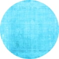 thumbnail image 1 of Ahgly Company Indoor Round Abstract Light Blue Contemporary Area Rugs, 8' Round, 1 of 4