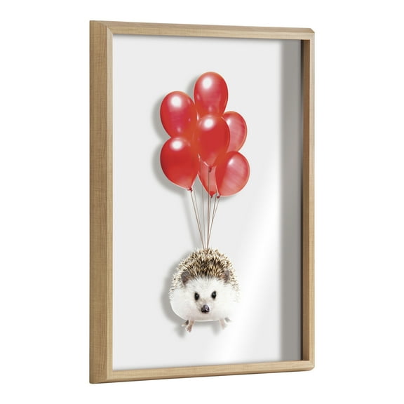 Blake Hedgehog Balloons 18 in x 24 in Framed Painting Art Prints, by Kate and Laurel