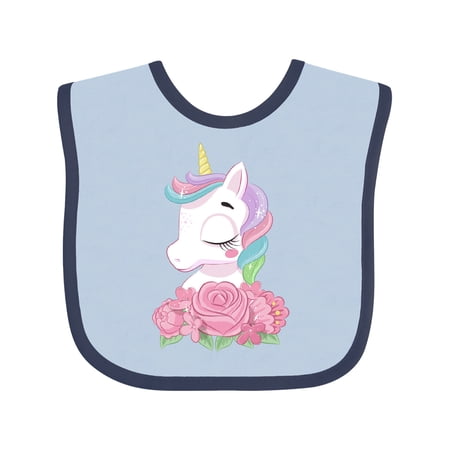 

Inktastic Unicorn Roses Gift Baby Boy or Baby Girl Bib