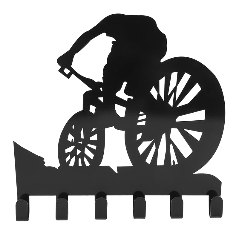 Mountain Bike Gear Rack Metal Wall Decor Sticker Carved Black Rack