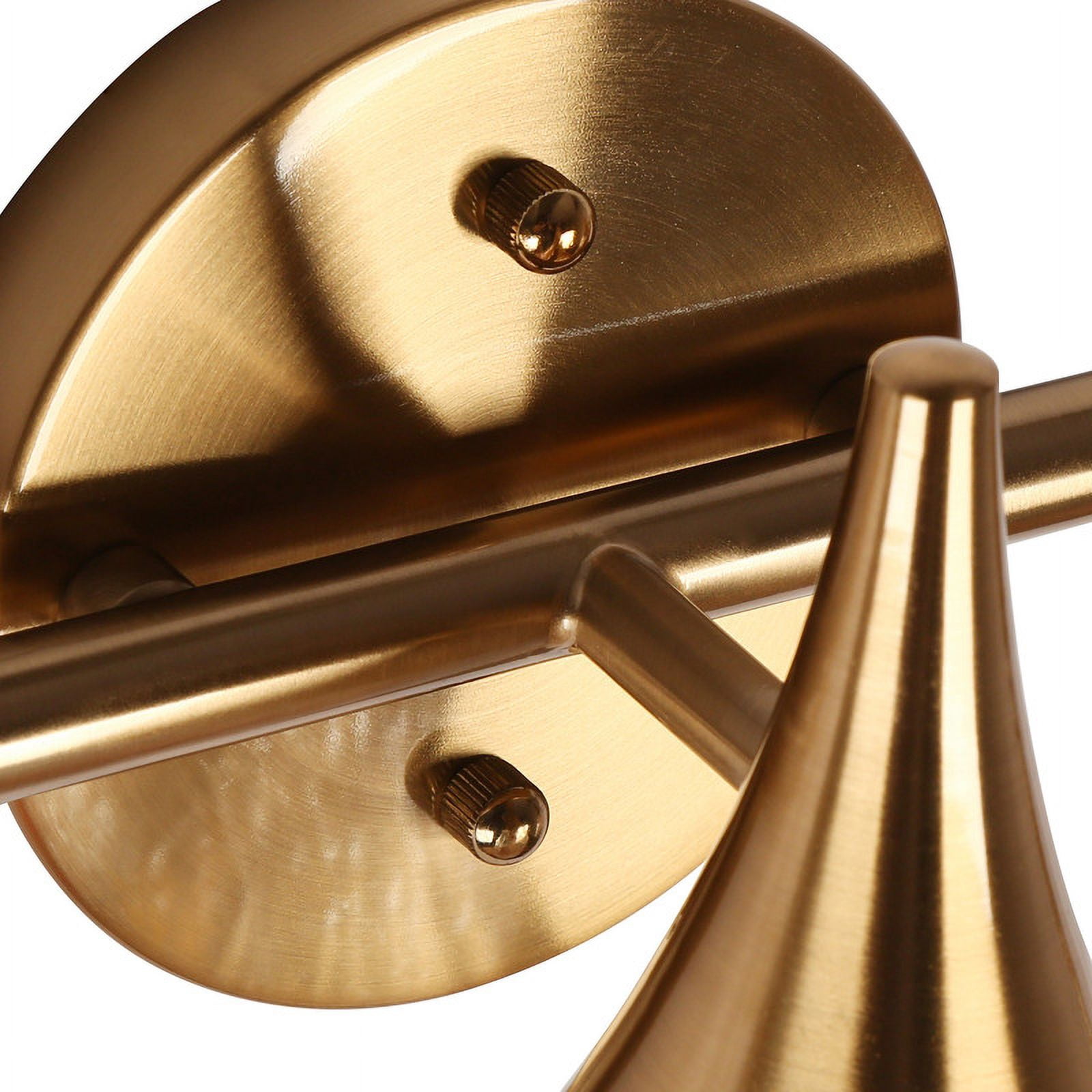 LNC Ruthebic 21-in 3-Light Polished Gold LED Modern/Contemporary Vanity Light