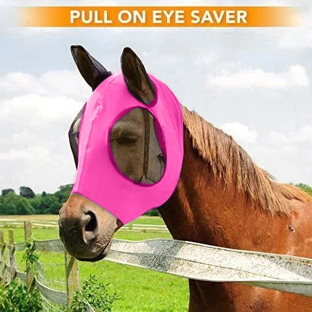 Boovnll Home, Anti-Fly Mesh Equine Mask Comfort Fit Fly Mask Protects Eyes and Ears, Anti-Fly Cover, Smart Home, Home Essentials