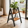 thumbnail image 2 of LevLad 2 Step Ladder,Lightweight Metal Folding Step Stool with Anti-Slip Wide Pedal,330lbs Capacity, for Kitchen, Office, 2 of 9