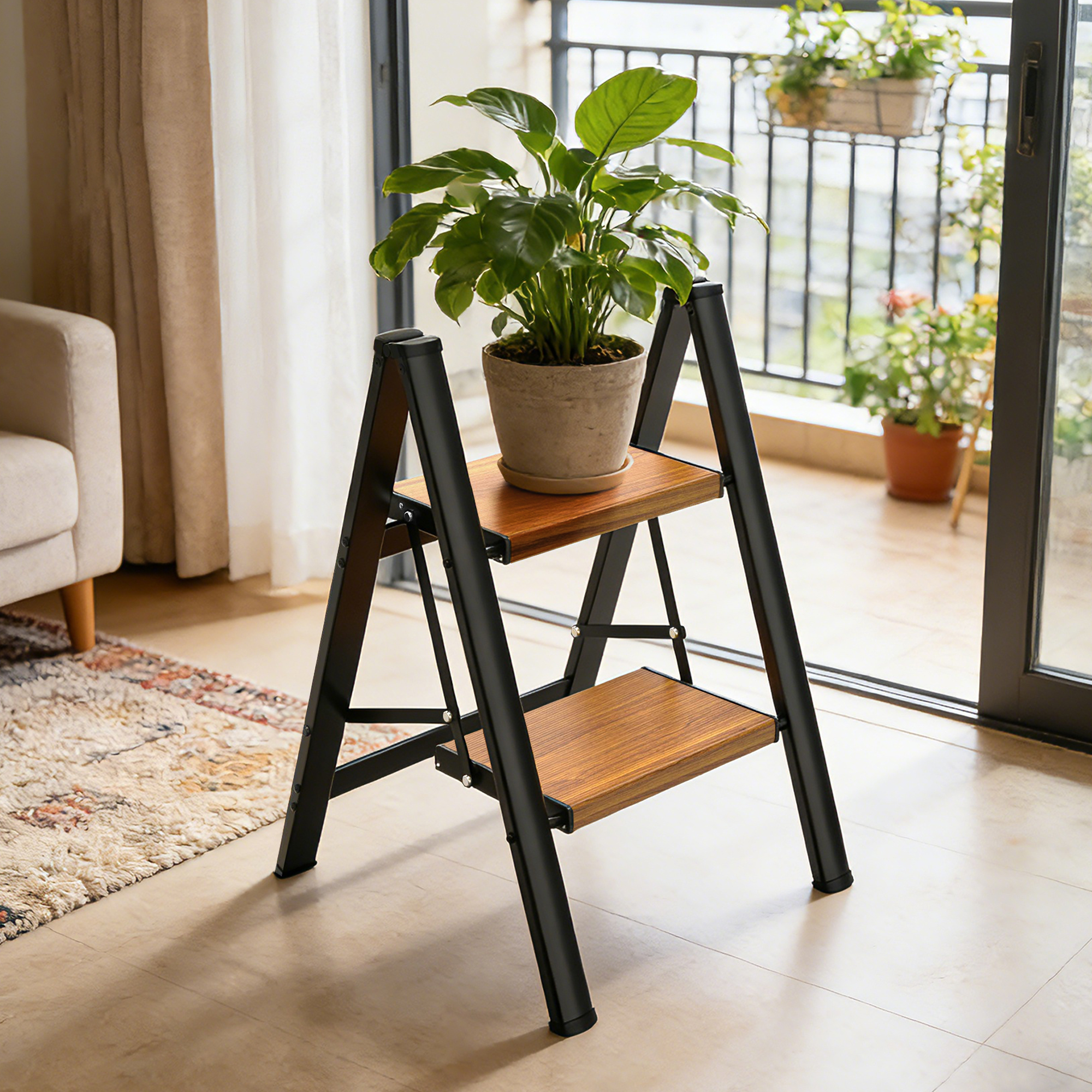 LevLad 2-Step Folding Ladder with Anti-Slip Pedal 330 lb Capacity photo 2
