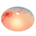 thumbnail image 2 of Kll 48" Christmas Tree Skirt The Sunset Of Dandelion Xmas Tree Skirts Mat For New Year Xmas Holiday Party Indoor Outdoor Home Decoration, 2 of 9