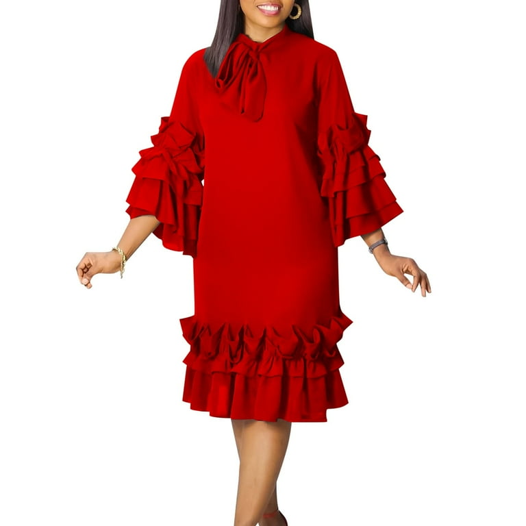 plus size flare sleeve dress Final Sale Plus Size Lace Split Bell Sleeve Top in Black main image 1