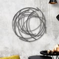 thumbnail image 6 of Denine Small Abstract Round Wall Art - Black, 6 of 6