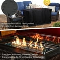 thumbnail image 5 of Erommy  Gas Fire Pit Table,38 Inch 50,000 BTU Round Propane Firepits w AluminumTabletop & Glass Wind Guard Brown-44in w PlasticTabletop 44in, 5 of 5