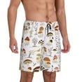 thumbnail image 2 of Fotbe Mushrooms And Butterflies Pajama Shorts for Men, Men's Pajama Bottoms, Sleepwear,Short Pajama Pants-, 2 of 9