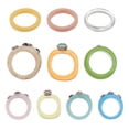 thumbnail image 3 of Unisex Resin Finger Rings Geometric Knuckle Bands Durable Lightweight Acrylic Jewelry for Everyday Wear, 3 of 3