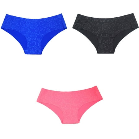 jovati 3 Pack Women Invisible Seamless Bikini Underwear Half Back ...