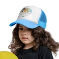 thumbnail image 3 of PAYOHTO Kids Cute Puppy Bathing Baseball Hat Back Adjustable Mesh Breathable Hats Sky Blue Trucker Cap Outdoor Fishing Sun Caps for Boys or Girls ages 4-10, 3 of 9